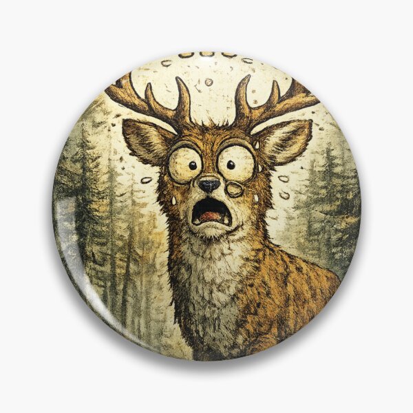 Item preview, Why Is This Happening Panicked Deer Forest Meme Art – Relatable Anxiety Humor | Funny Gift designed and sold by irfanshikh.