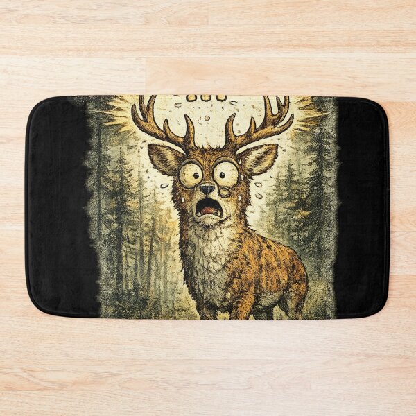 Item preview, Why Is This Happening Panicked Deer Forest Meme Art – Relatable Anxiety Humor | Funny Gift designed and sold by irfanshikh.