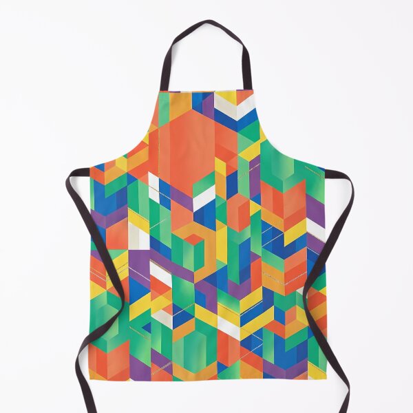 Item preview, Complex Isometric Geometric Pattern - Vibrant Mosaic with Gold Threads designed and sold by SOOstudio73.