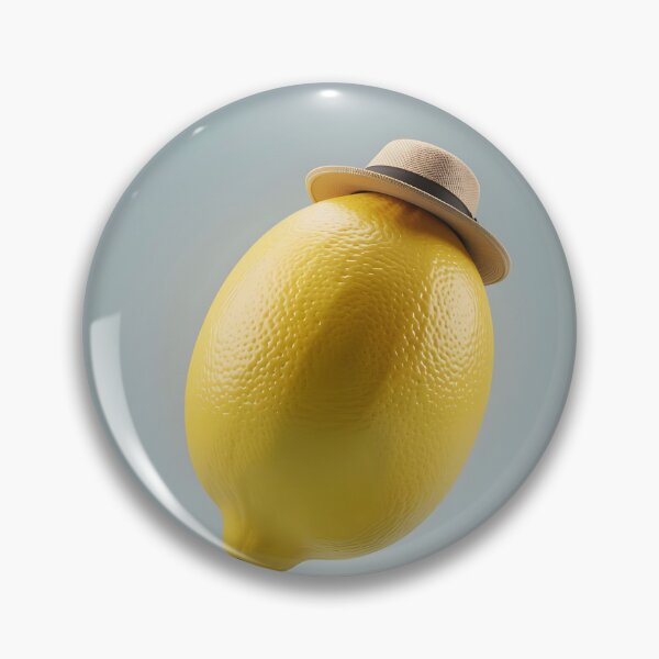 Item preview, Floating Lemon Wearing Straw Hat – Dramatic Fine Art Food Photography designed and sold by EmeraldeaArt.