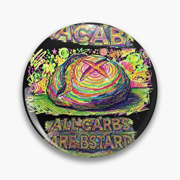 Item preview, All Carbs Are Bastards: Funny Neon Bread Highlighter Art designed and sold by Carpediemdeluxe.