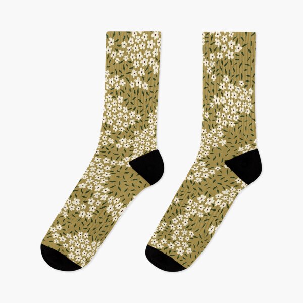 Item preview, Green Ochre Vintage Florals with a Modern Twist designed and sold by Seratomine.