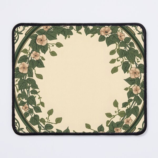 Item preview, Vintage Floral Wreath Circle Botanical Frame Art designed and sold by Luna-Flow.