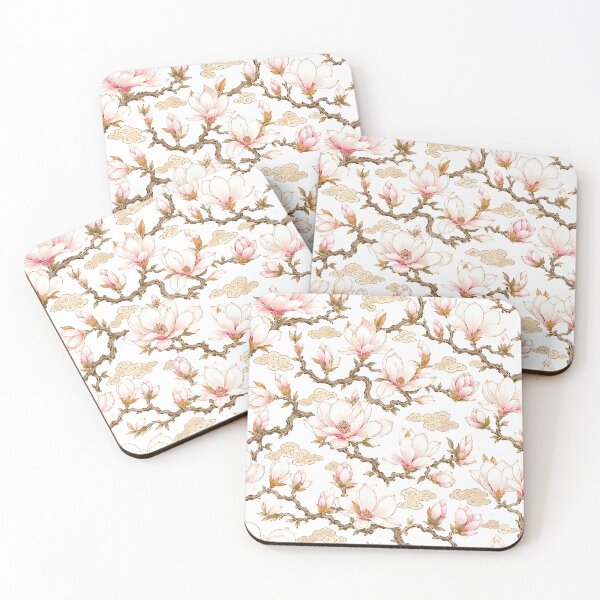 Item preview, Korean Minhwa Magnolia Pattern | Traditional Korean Folk Art Floral Design designed and sold by K-Tradition.
