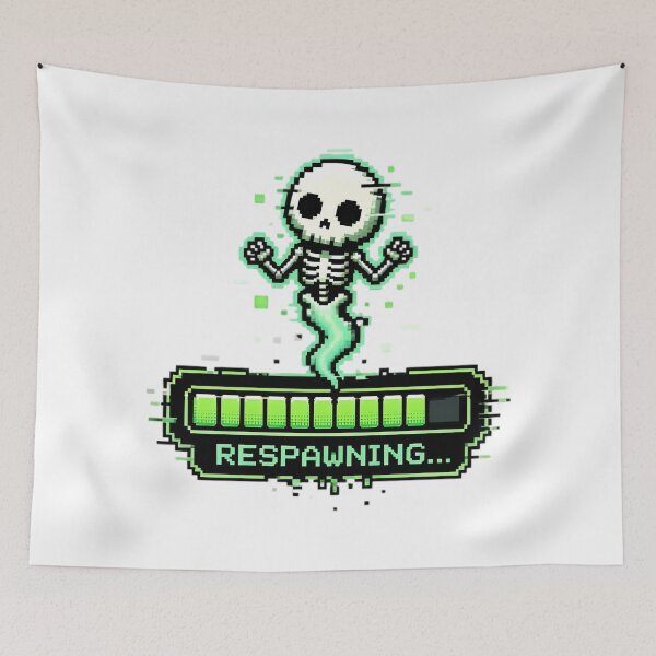 Item preview, Respawning... Loading Bar — Funny Gamer Sticker designed and sold by tommysworks.