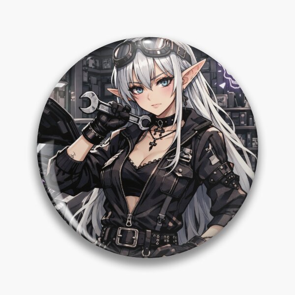 Item preview, Rita the Elf Mechanic – Neon Garage Vibes designed and sold by FilBlue.