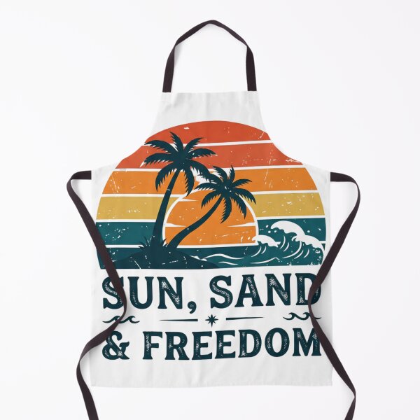 Item preview, Sun Sand & Freedom Summer Design | Vintage Tropical Sunset SVG designed and sold by mimouna00.