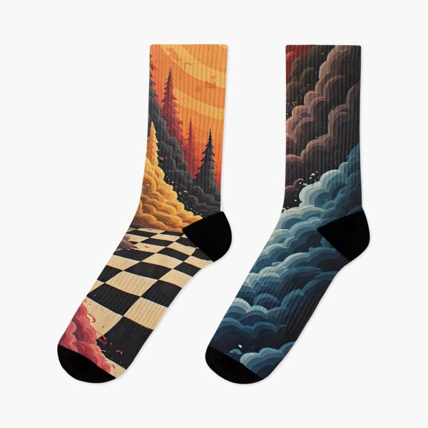 Item preview, Chess game in a surreal forest with fog designed and sold by Mianku | Für das Leben.