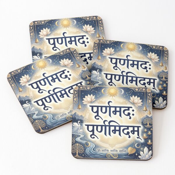 Item preview, Elegant Sanskrit Calligraphy Wholeness – Upanishad Shanti Prayer designed and sold by OpenDreamArts.
