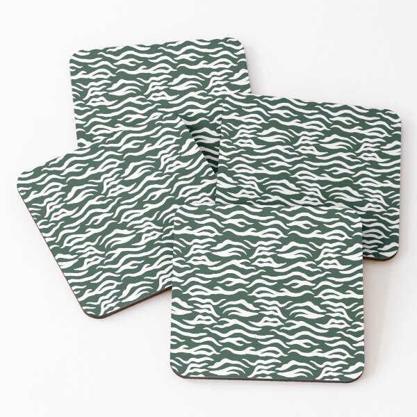 Item preview, Forest Green And White Tiger Print Pattern designed and sold by pattern-archive.