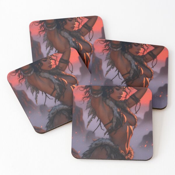 Item preview, Jungle Pinup Dark Hair Sunset designed and sold by HappyOops.