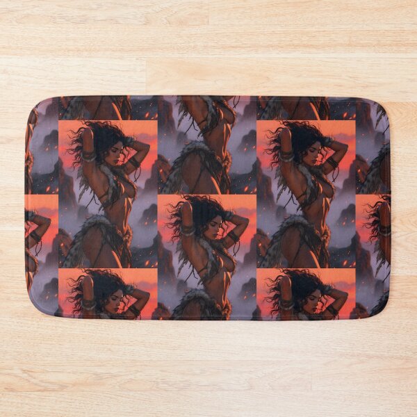 Item preview, Jungle Pinup Dark Hair Sunset designed and sold by HappyOops.