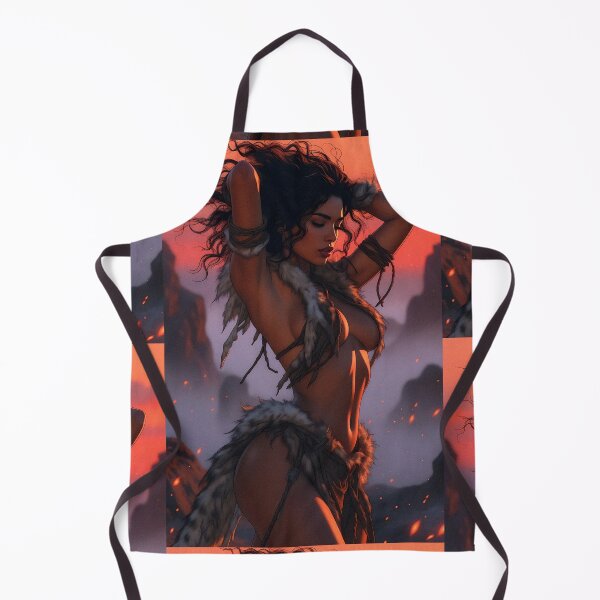 Item preview, Jungle Pinup Dark Hair Sunset designed and sold by HappyOops.