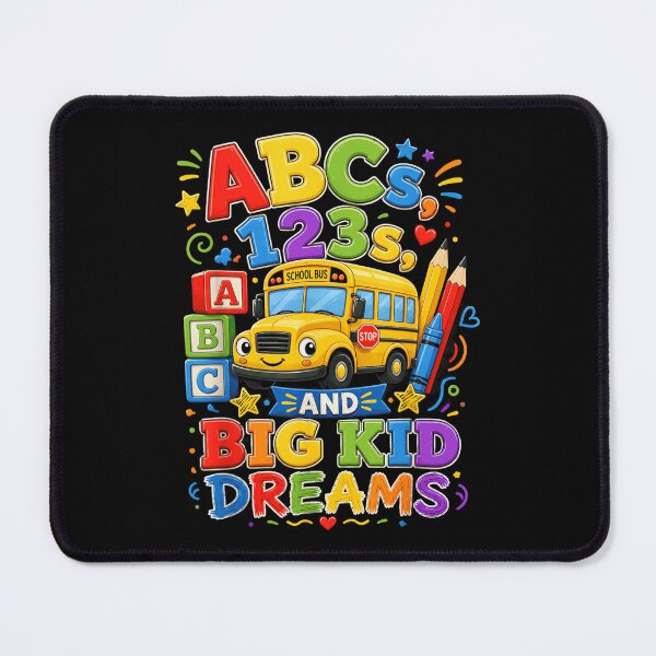 Item preview, Cute Back to School Yellow Bus ABC 123 Big Kid Dreams designed and sold by DaphoLatara.