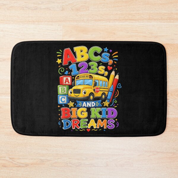Item preview, Cute Back to School Yellow Bus ABC 123 Big Kid Dreams designed and sold by DaphoLatara.