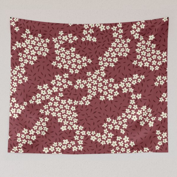 Item preview, Red Velvet Romantic Vintage Florals with a Modern Twist designed and sold by Seratomine.