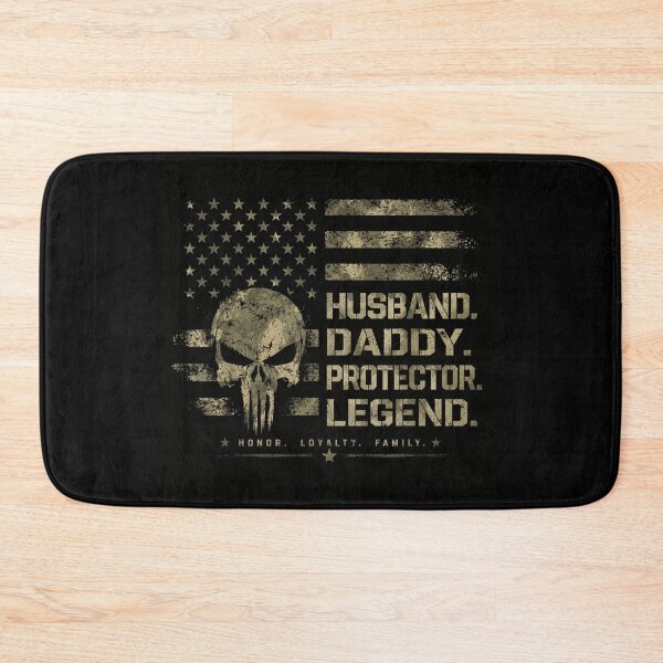 Item preview, Patriotic American Flag Skull Husband Daddy Protector Legend Camouflage Design designed and sold by DaphoLatara.