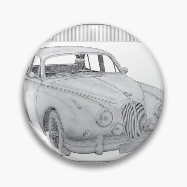 Item preview, Jaguar Mk2 4 Door Saloon Hand-drawn designed and sold by Classic Car Art Drawings.