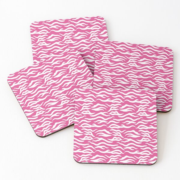 Item preview, Hot Pink and White tiger print designed and sold by pattern-archive.
