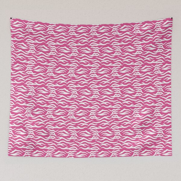 Item preview, Hot Pink and White tiger print designed and sold by pattern-archive.
