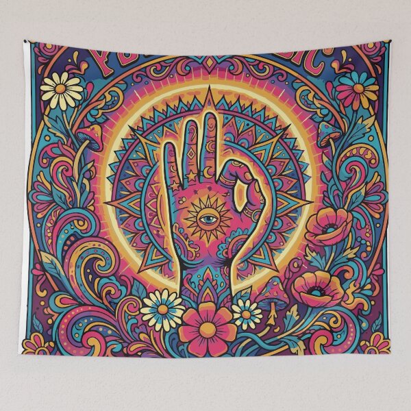 Item preview, Vintage 1968 Psychedelic Visions Retro Hippie Art designed and sold by Far Out Goods.
