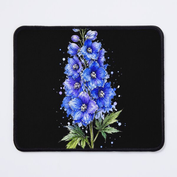 Item preview, Blue Delphinium Illustration | Cottage Garden Watercolor Botanical Art designed and sold by ColorSplash123.
