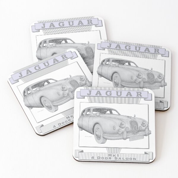 Item preview, Jaguar Mk1 4 Door Saloon Hand-drawn designed and sold by Classic Car Art Drawings.