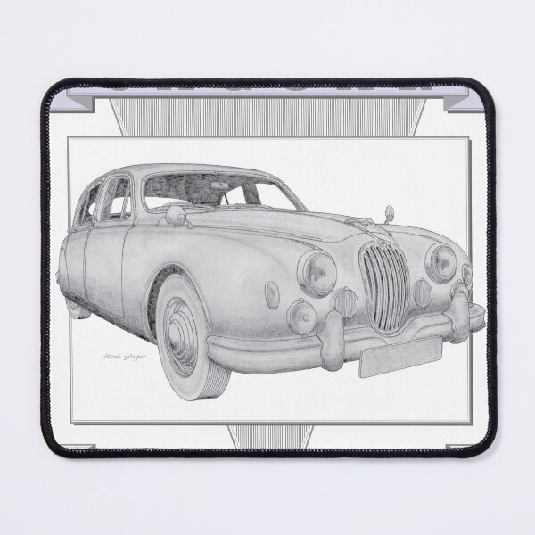 Item preview, Jaguar Mk1 4 Door Saloon Hand-drawn designed and sold by Classic Car Art Drawings.