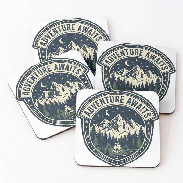 Item preview, Retro Outdoor Adventure Emblem - Campfire and Pine Forest Hiking Graphic designed and sold by mimouna00.