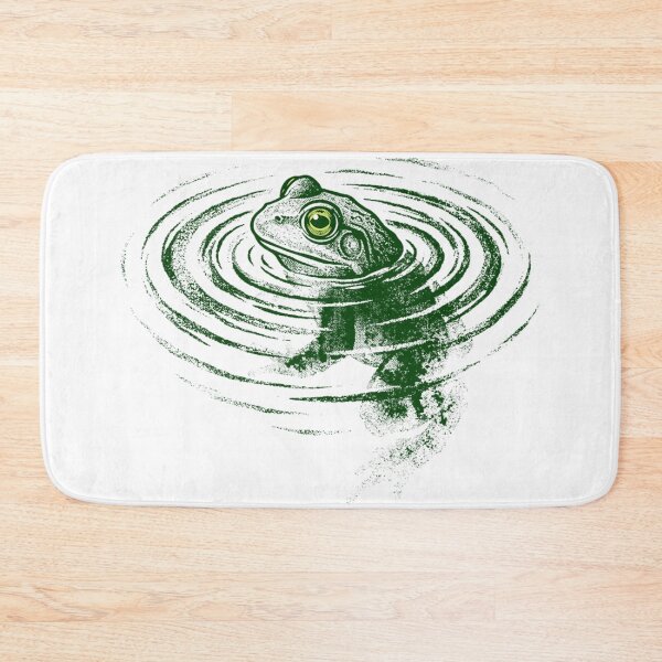 Item preview, Mystical Green Toad Swimming In Dark Water Ripple Nature Art designed and sold by DaphoLatara.