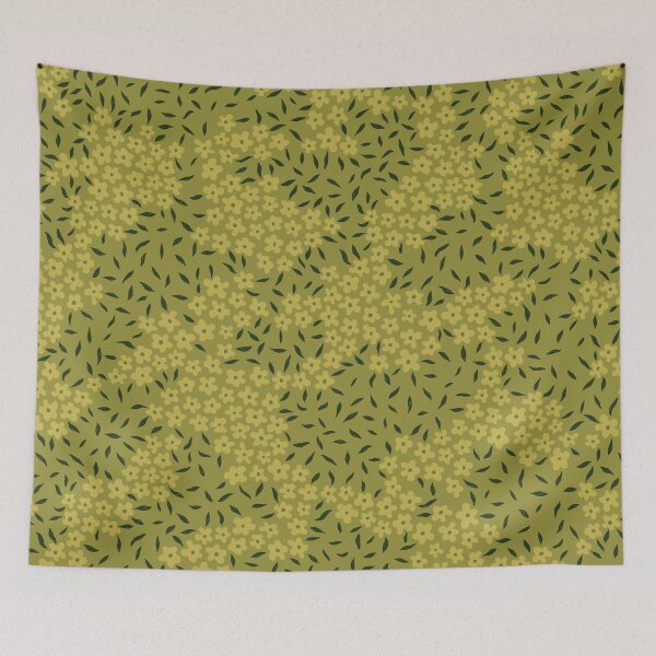 Item preview, Grassy Green Ditsy Vintage Florals with a Modern Twist designed and sold by Seratomine.