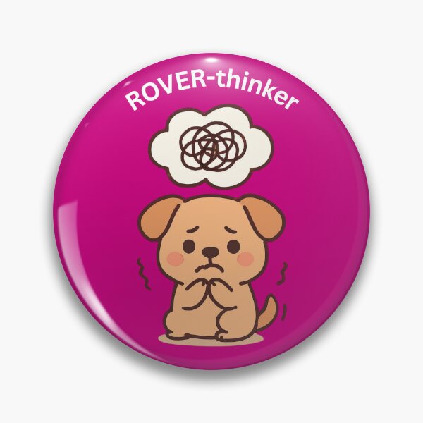 Item preview, Cute Overthinking Dog [Rectangular Edition] designed and sold by Social Signals.