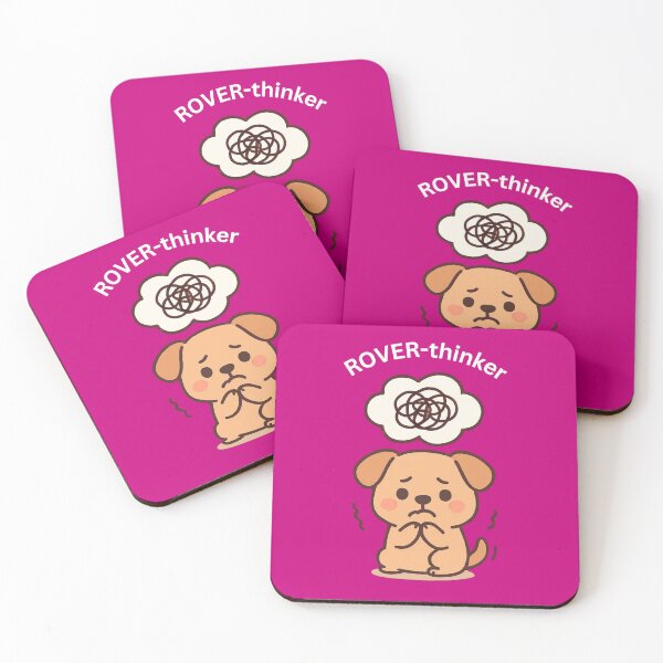 Item preview, Cute Overthinking Dog [Rectangular Edition] designed and sold by Social Signals.