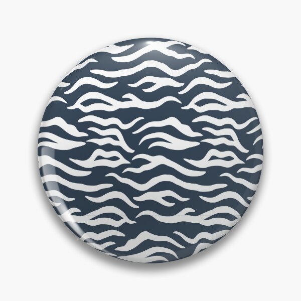 Item preview, Navy and White tiger print designed and sold by pattern-archive.