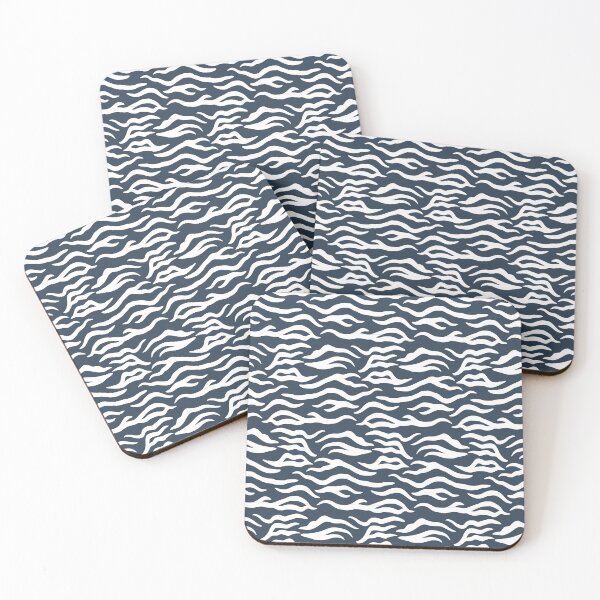 Item preview, Navy and White tiger print designed and sold by pattern-archive.