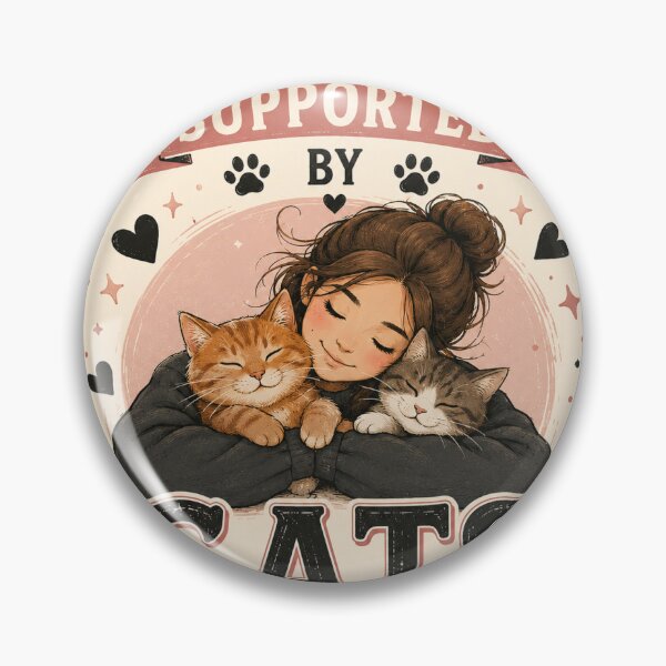 Item preview, Emotionally Supported By Cats | Cute Cat Lover Comfort Design designed and sold by ArjunDev1994.