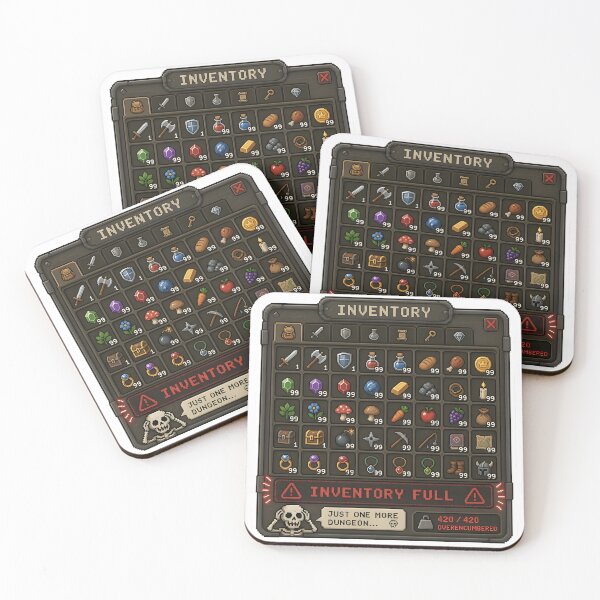 Item preview, Inventory Full RPG — Funny Gamer Sticker designed and sold by tommysworks.