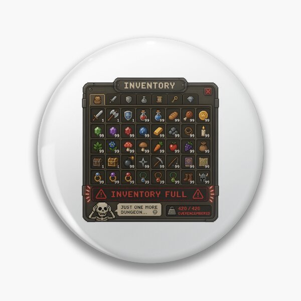 Item preview, Inventory Full RPG — Funny Gamer Sticker designed and sold by tommysworks.