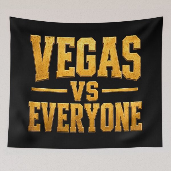 Item preview, Bold Golden Metallic Text Vegas VS Everyone Sports Fan Pride designed and sold by LittleNhutton.