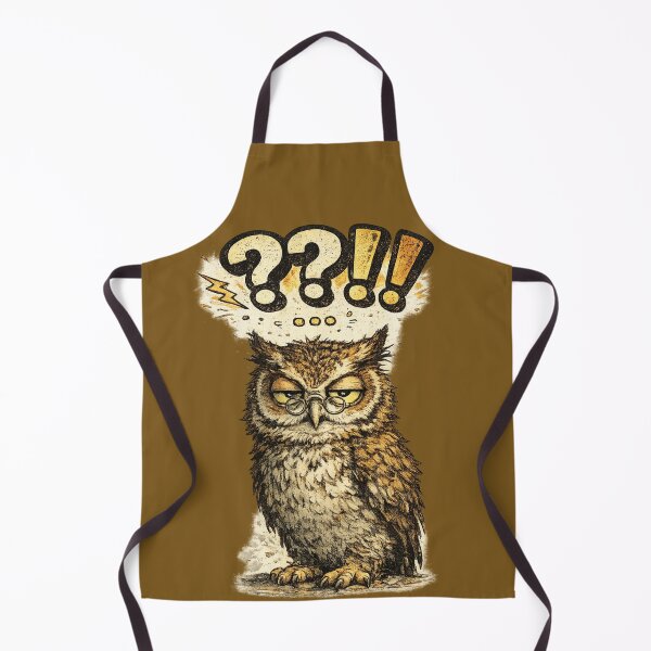 Item preview, Confused Grumpy Owl Question Marks Funny Art – Sarcastic Glasses Owl Humor | Owl Lover Gift designed and sold by irfanshikh.
