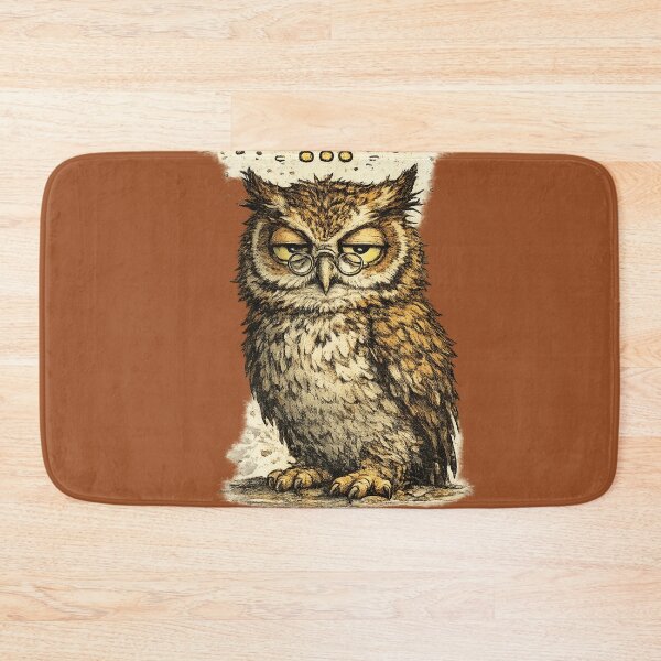 Item preview, Confused Grumpy Owl Question Marks Funny Art – Sarcastic Glasses Owl Humor | Owl Lover Gift designed and sold by irfanshikh.