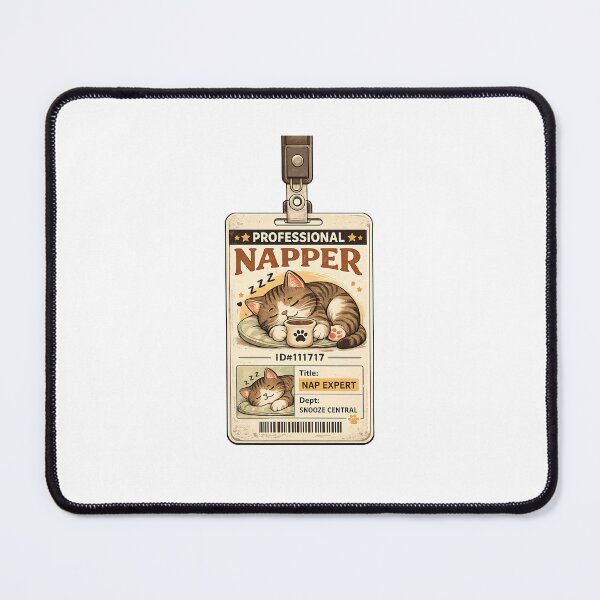 Item preview, Professional Napper Cat | Funny Sleeping Cat Employee Badge Design designed and sold by ArjunDev1994.