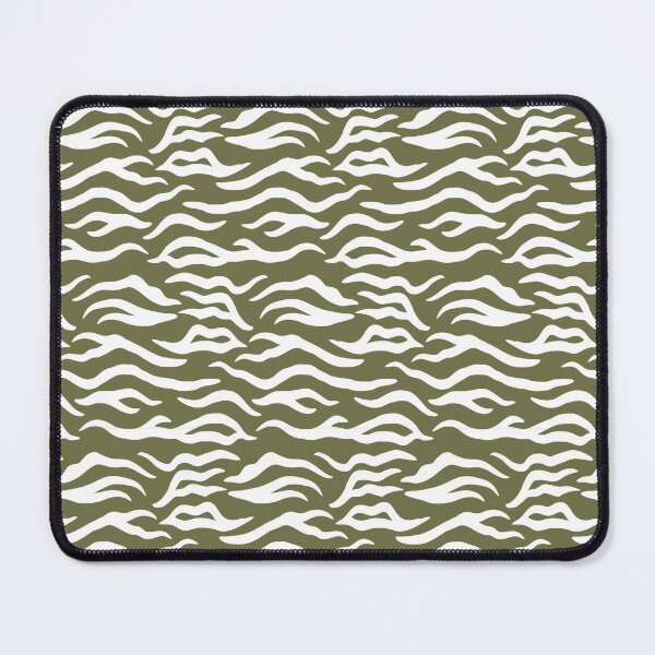 Item preview, Olive and White tiger print designed and sold by pattern-archive.
