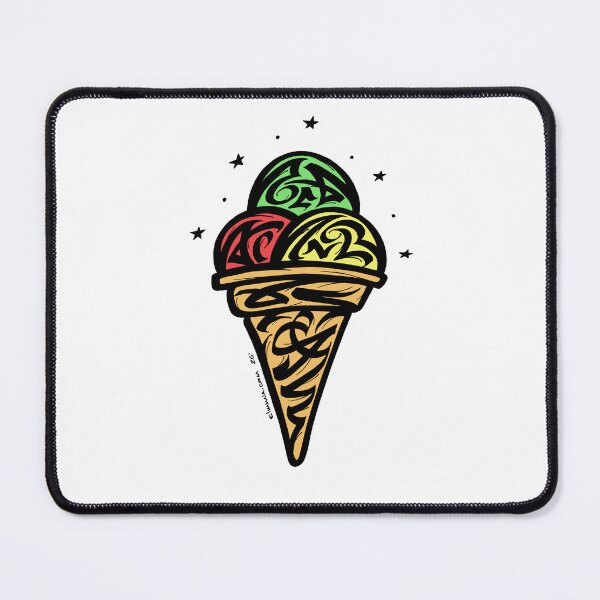 Item preview, Modern Calligraphic Ice Cream ORNAMENT designed and sold by elmuna.