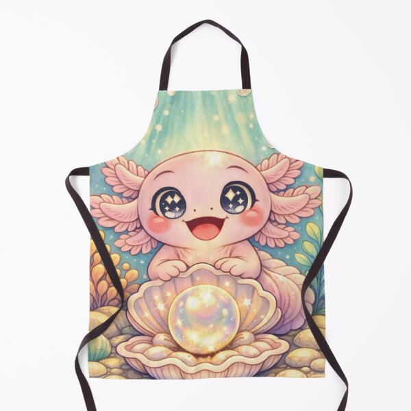 Item preview, Axolotl and the Magic Pearl - Kawaii Underwater Glow designed and sold by ImagineNature.