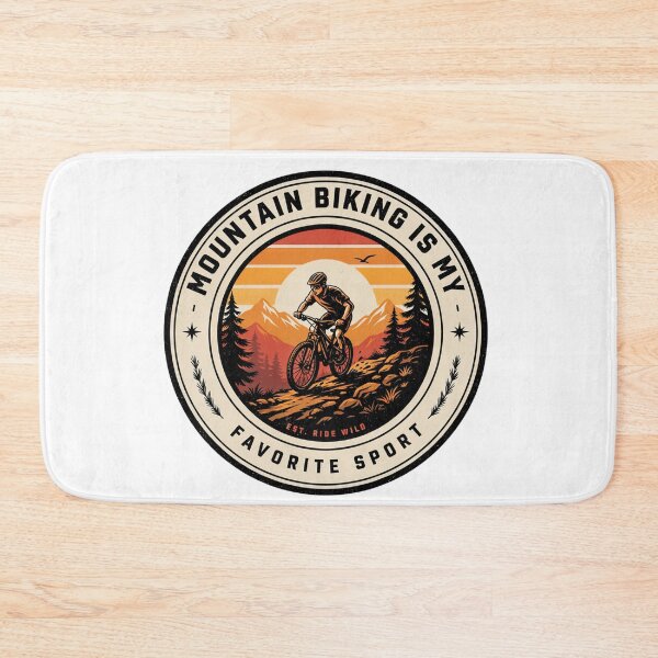 Item preview, Mountain Biking Is My Favorite Sport Vintage Sunset Trail Badge designed and sold by DariaOltes.