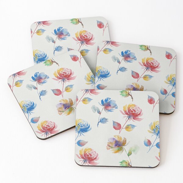 Item preview, ​Vibrant Multicolor Rose Watercolor Pattern designed and sold by wissal.studio.