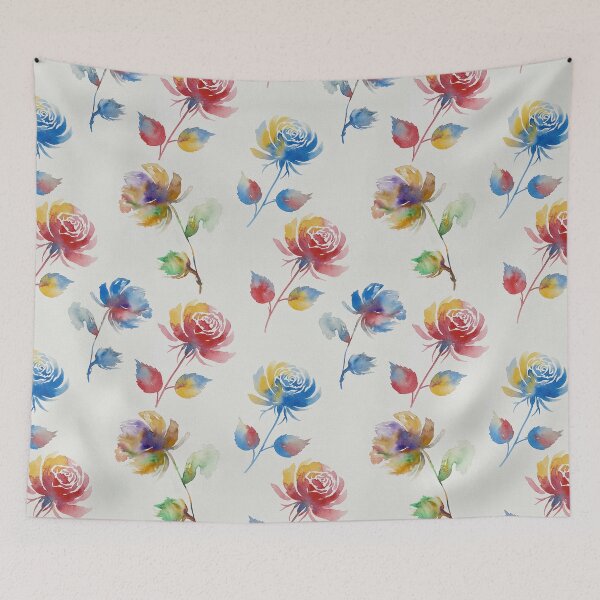 Item preview, ​Vibrant Multicolor Rose Watercolor Pattern designed and sold by wissal.studio.