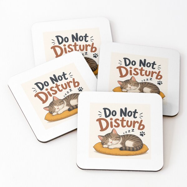 Item preview, Do Not Disturb Sleeping Cat | Cute Lazy Cat Lover Design designed and sold by ArjunDev1994.