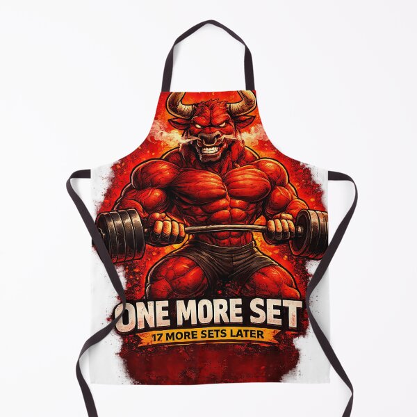 Item preview, One More Set 17 More Sets Later Funny Gym Bull designed and sold by DryHumorPrints.